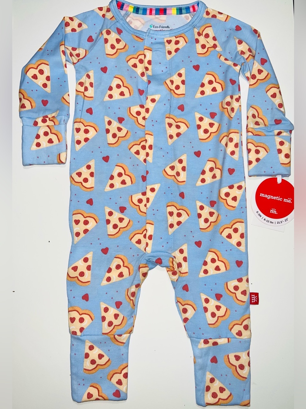 Magnetic Me Pizza My Heart Boy Magnetic Coverall - 0-3 Months